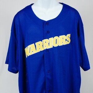 GOLDEN STATE WARRIORS 3 XL MITCHELL & NESS - Stitched Mesh Baseball Jersey Blue
